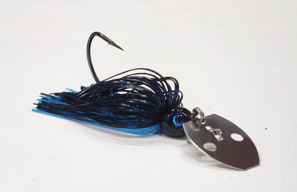 Black and Blue Bladed jig