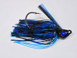 Black and Blue premium swim jig (wire tied skirt)