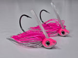 Pink Flash Premium swim jig (wire tied skirt)