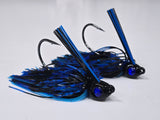 Black and Blue premium swim jig (wire tied skirt)