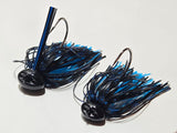 Black and blue (flatbottom football jig)