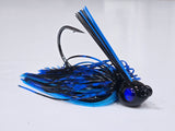 Black and Blue premium swim jig (wire tied skirt)