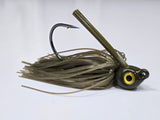 Green pumpkin Premium swim jig (wire tied skirt)