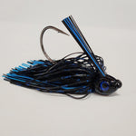 Black and blue swim jig